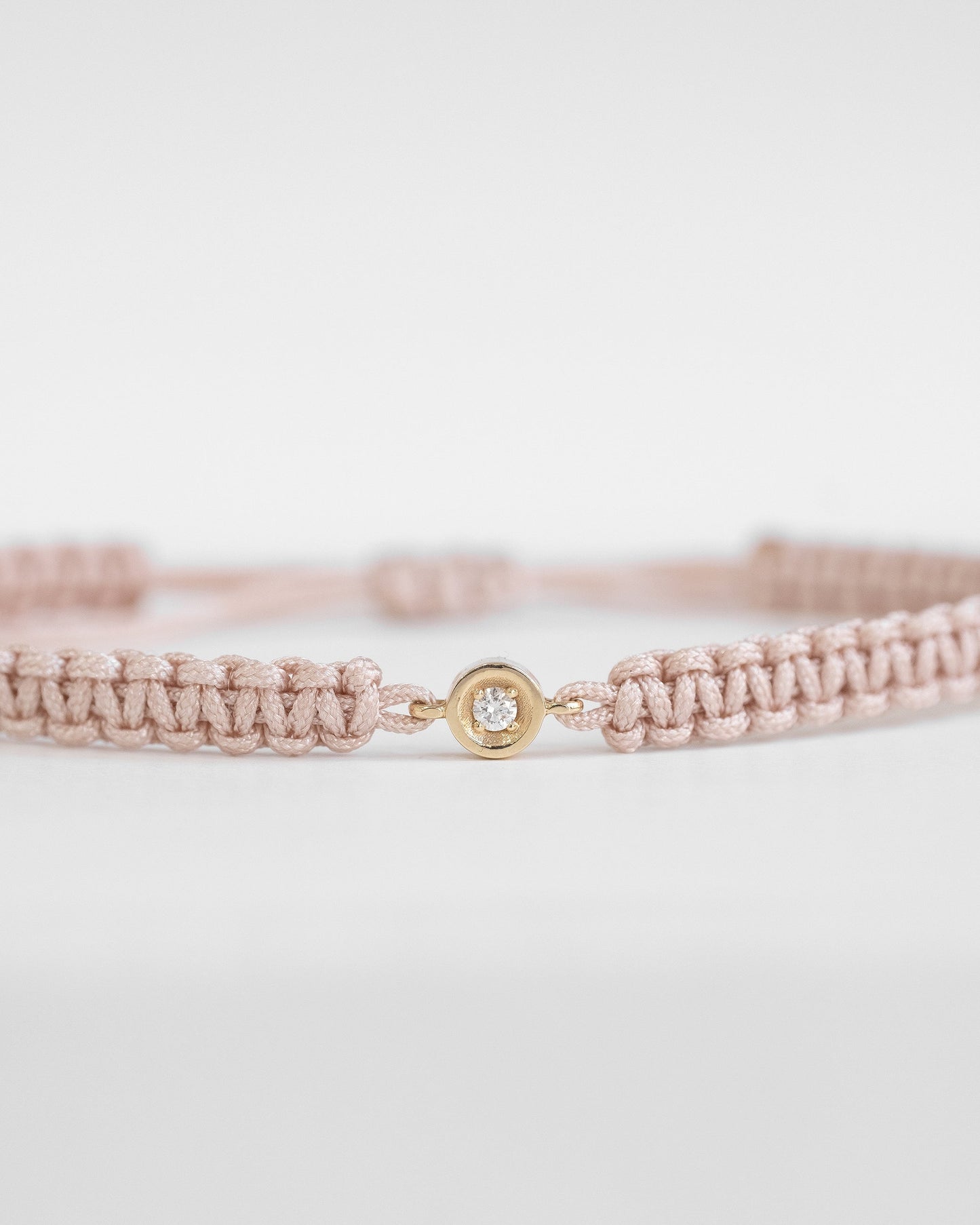 14K Solid Gold Diamond Friendship Bracelet