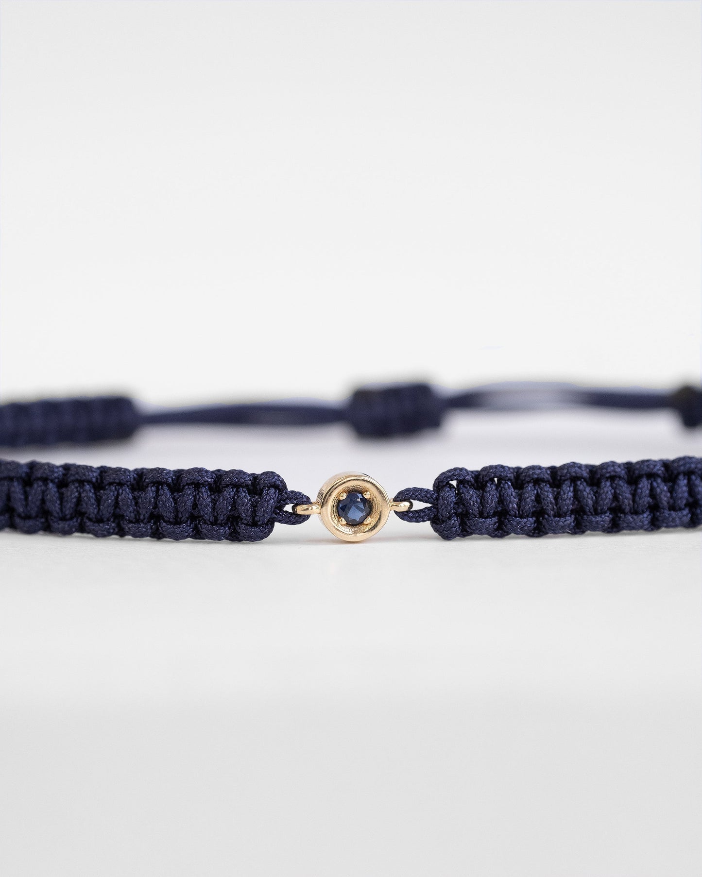 14K Solid Gold Sapphire Friendship Bracelet