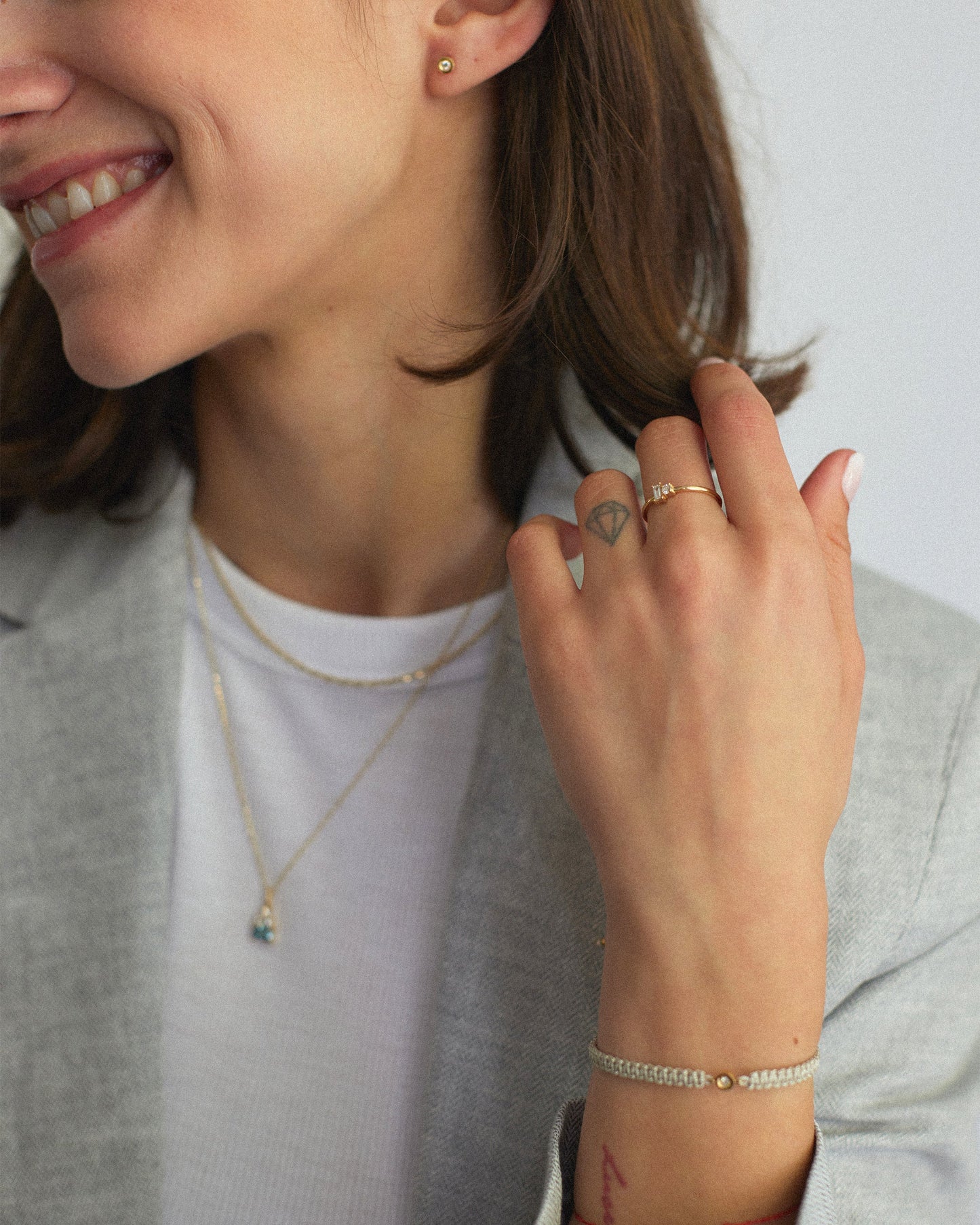 14K Solid Gold Diamond Earrings