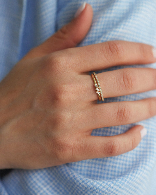 Three Baguette Diamonds Ring