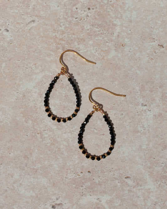 Black Spinel Earrings