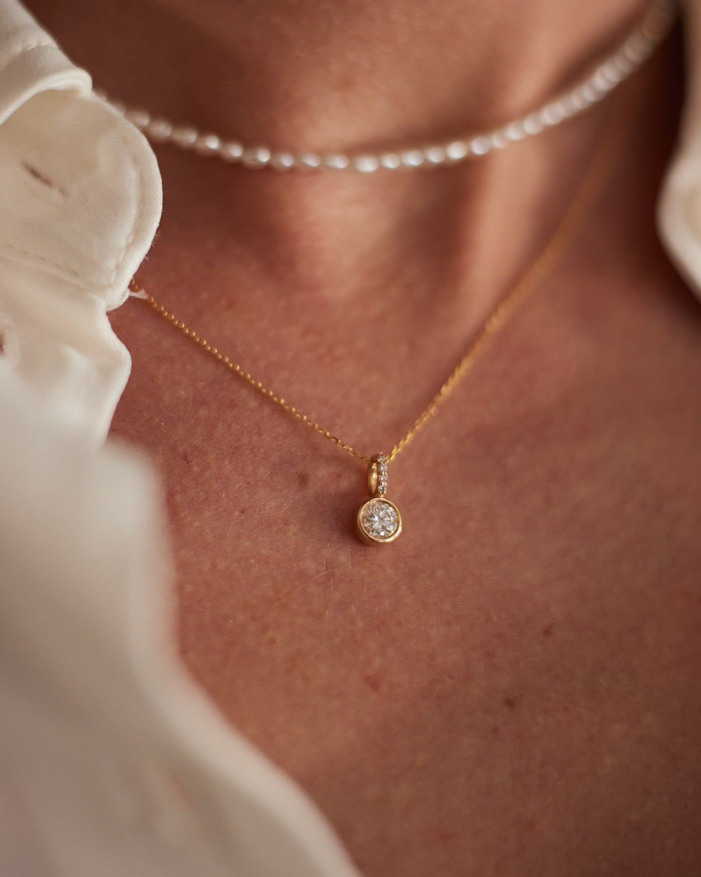 Solid Gold 0.30ct Diamond Necklace