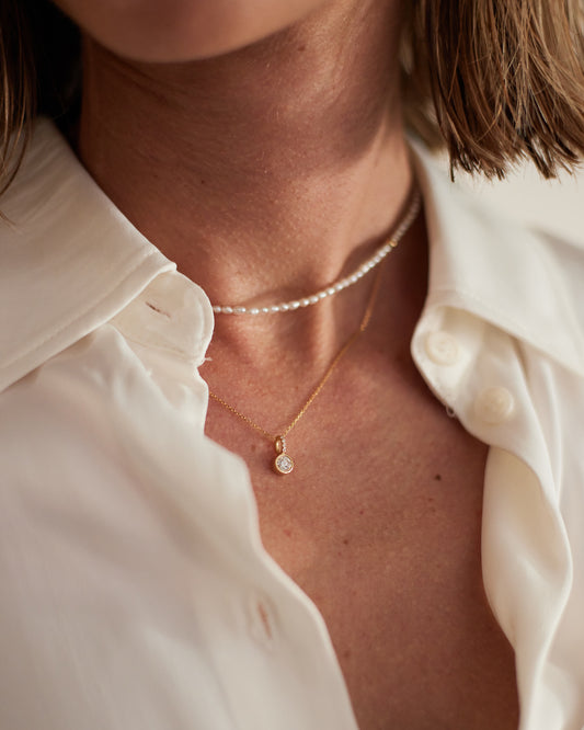 Solid Gold 0.30ct Diamond Necklace