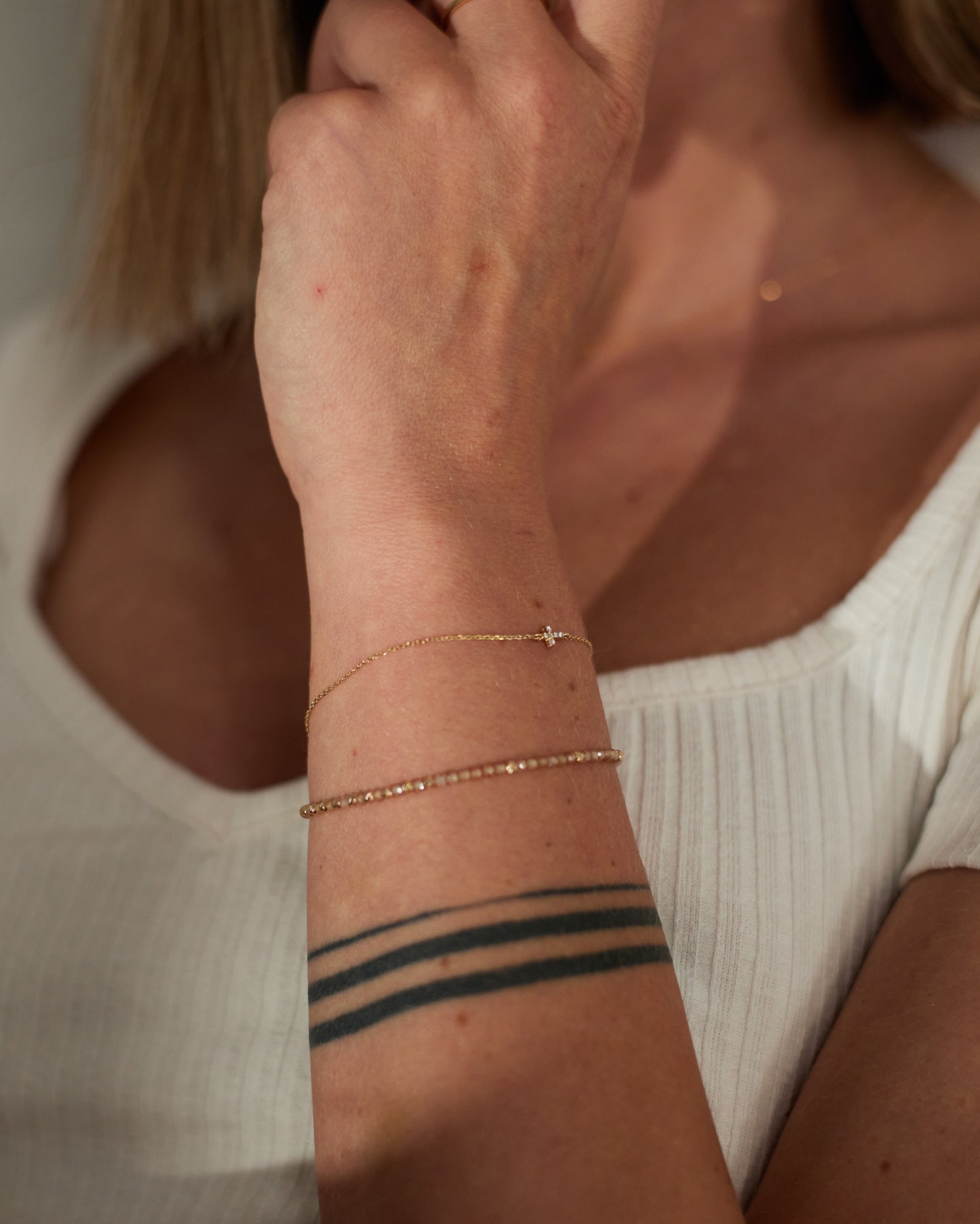 Diamond Cross Bracelet