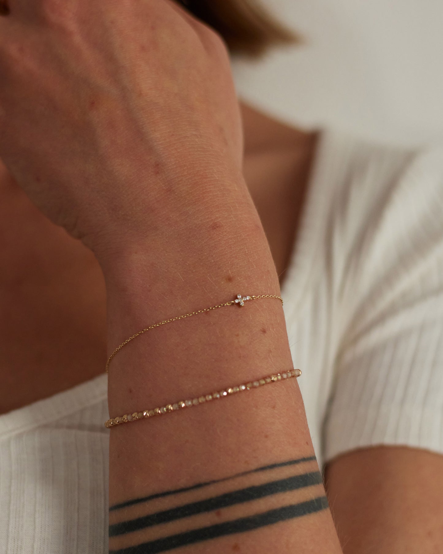 Diamond Cross Bracelet