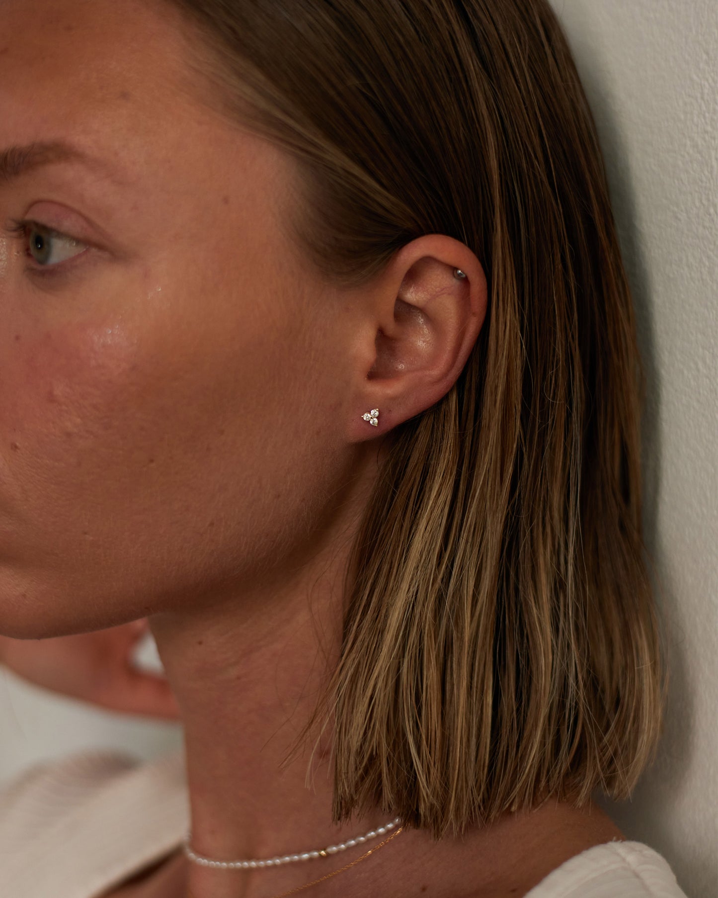 Gold Cluster Zirconia Studs