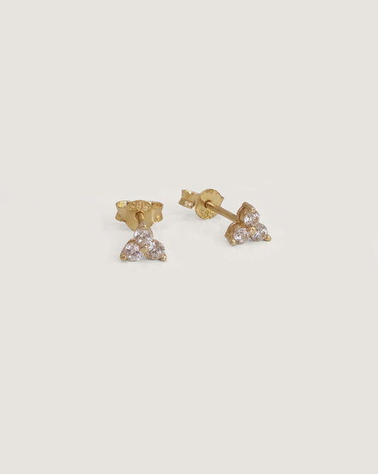Gold Cluster Zirconia Studs