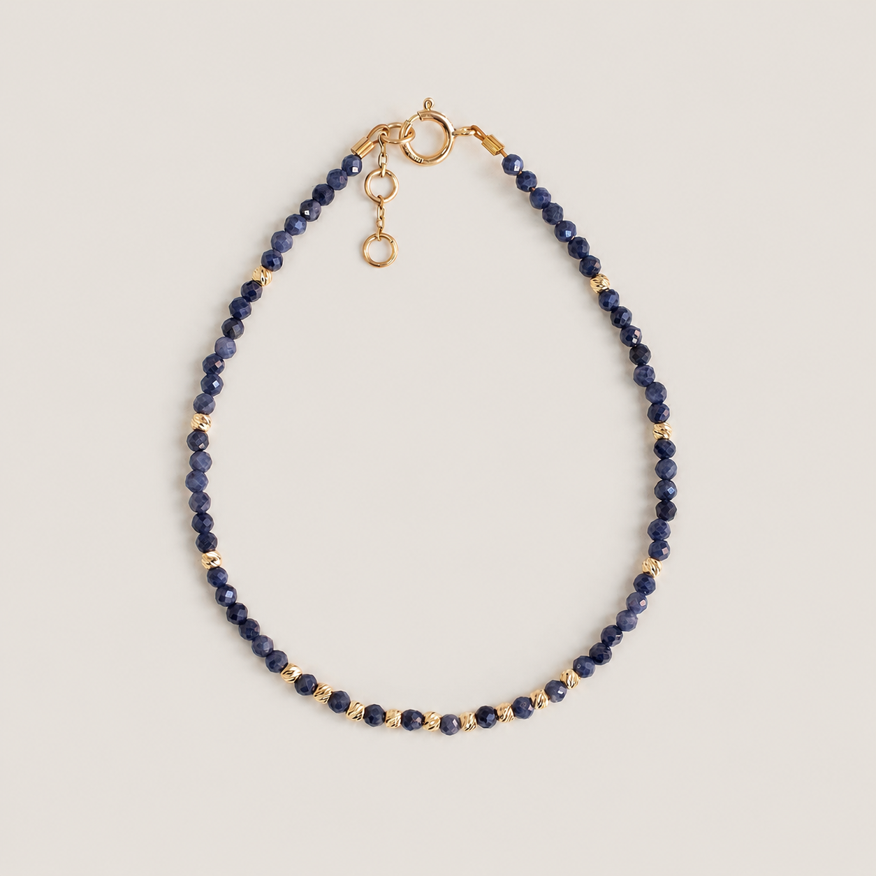 14K Solid Gold Sapphire Bracelet