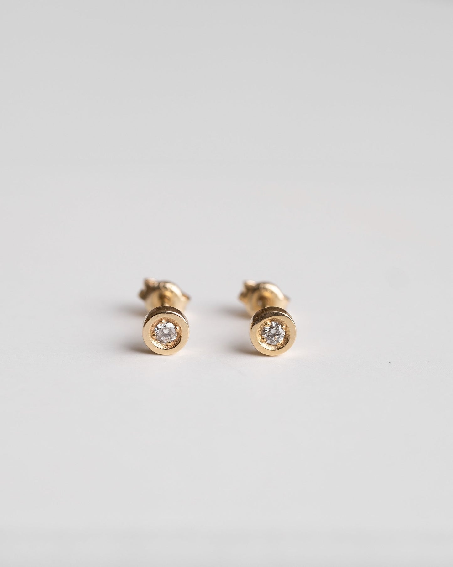14K Solid Gold Diamond Earrings