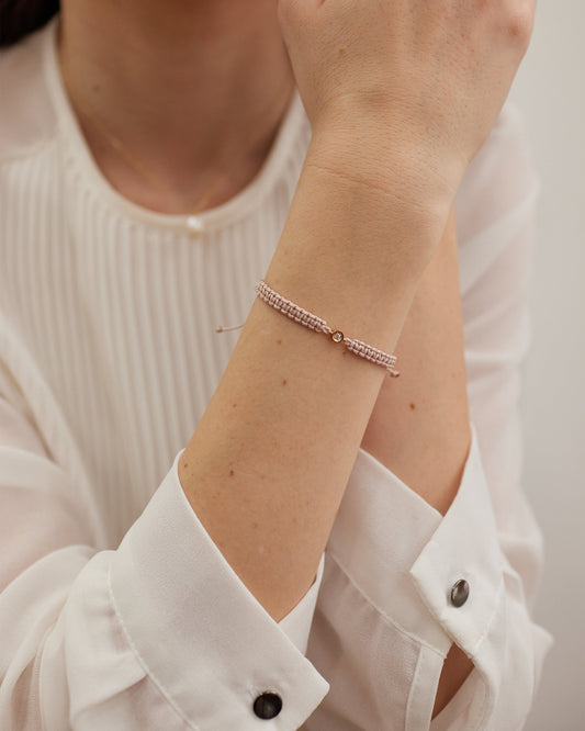 14K Solid Gold Diamond Friendship Bracelet