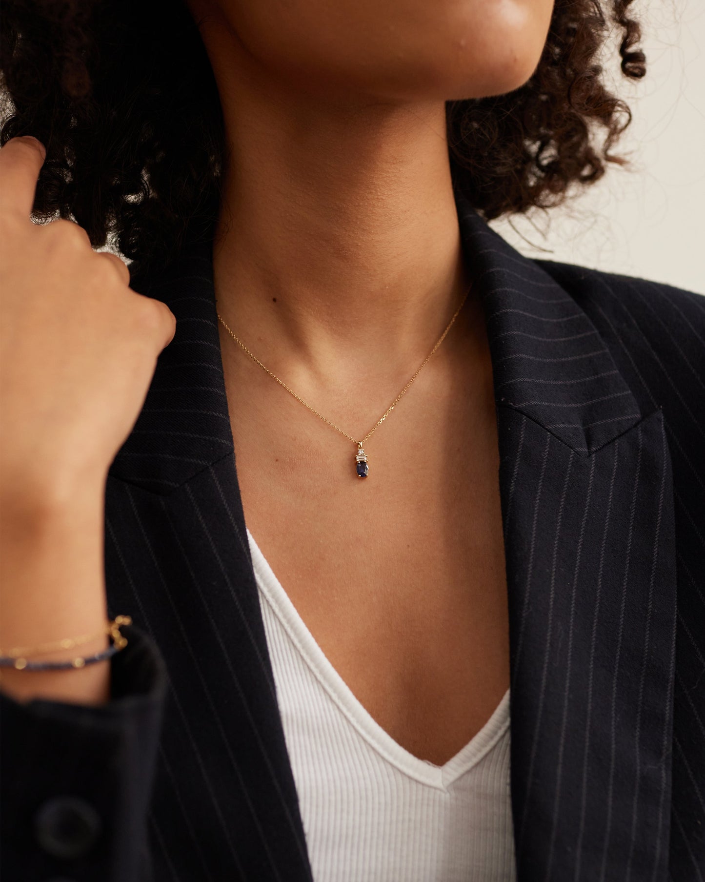 Sapphire And Diamonds Necklace