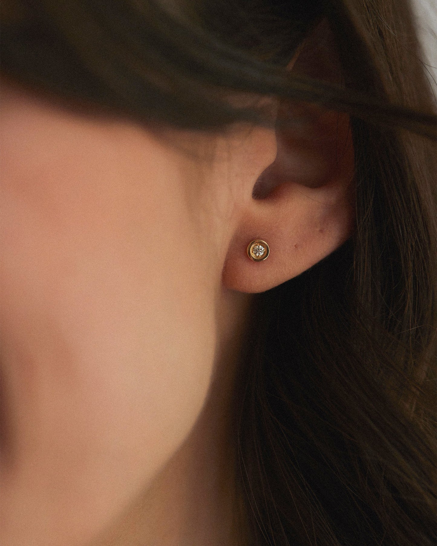 14K Solid Gold Diamond Earrings