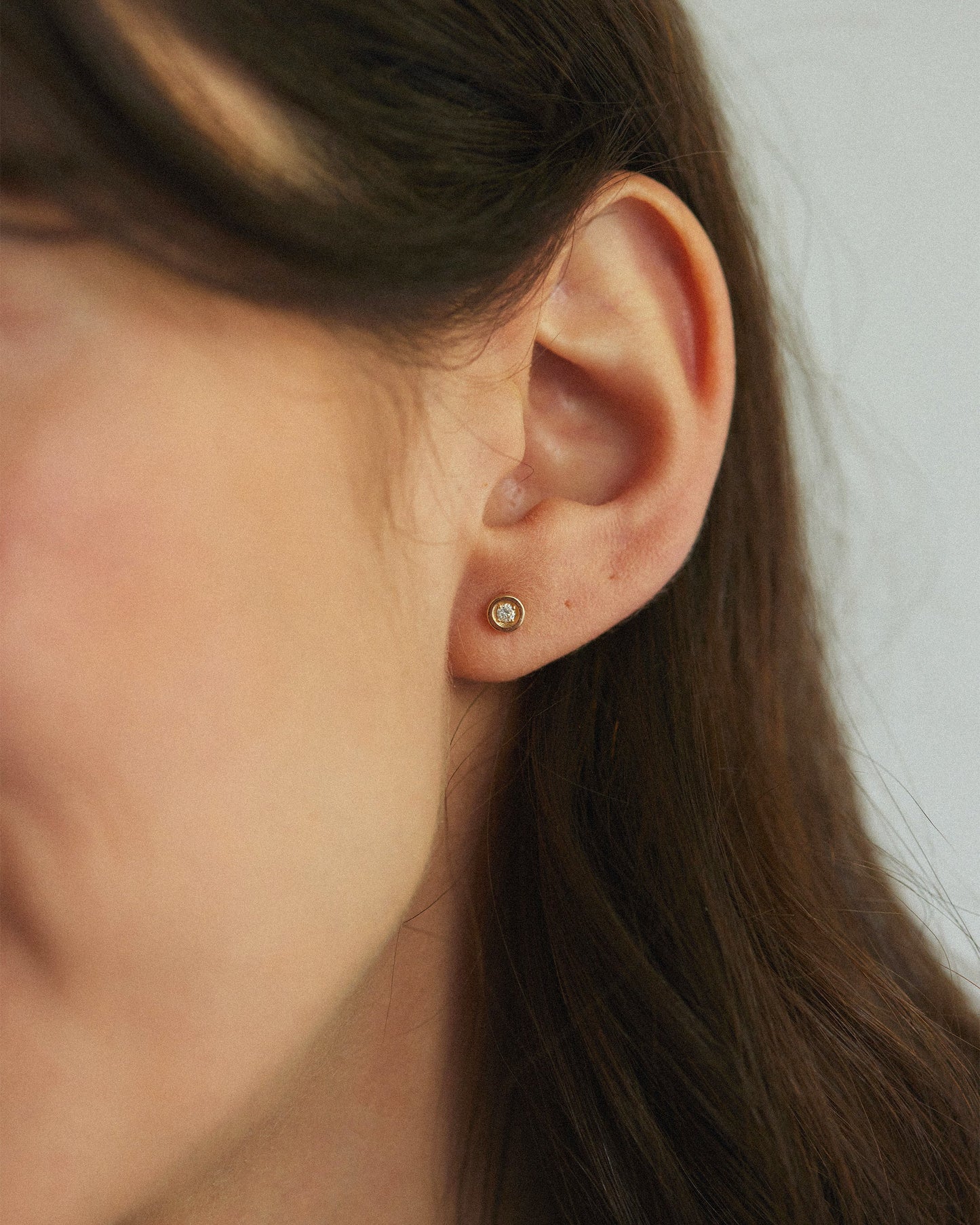 14K Solid Gold Diamond Earrings