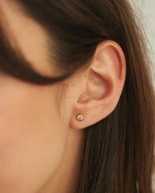 Bezel Set Diamond Studs