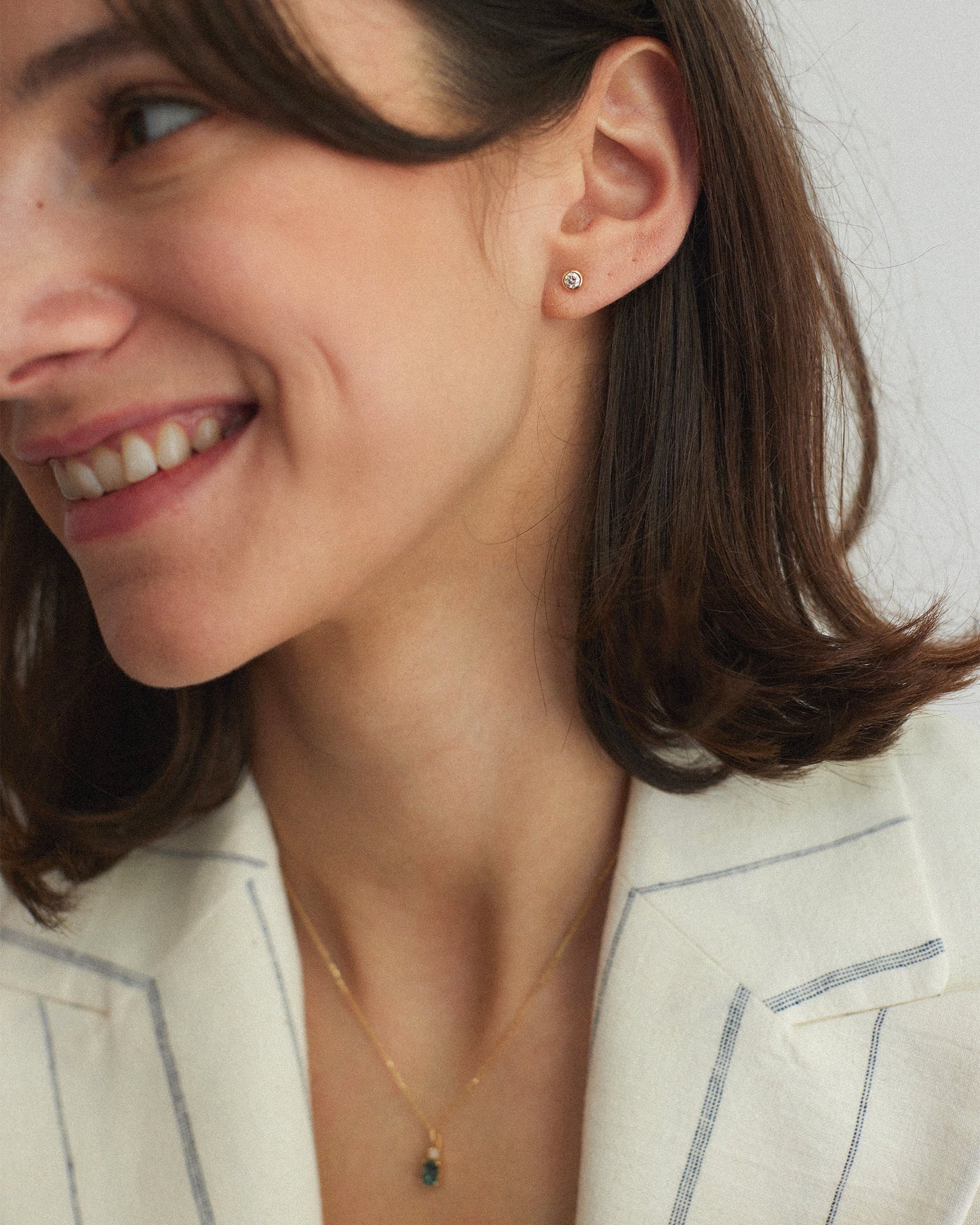 Bezel Set Diamond Studs