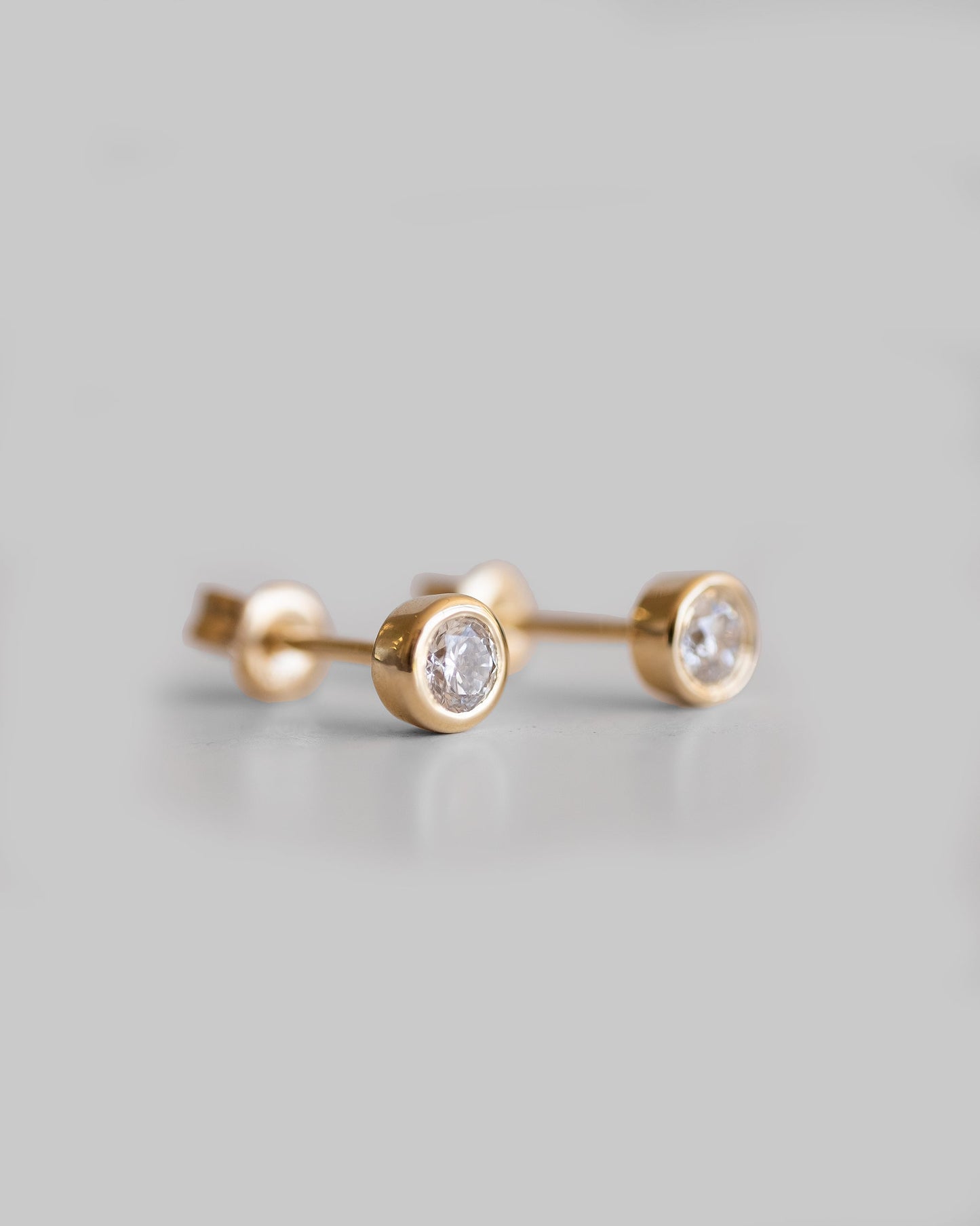 Bezel Set Diamond Studs