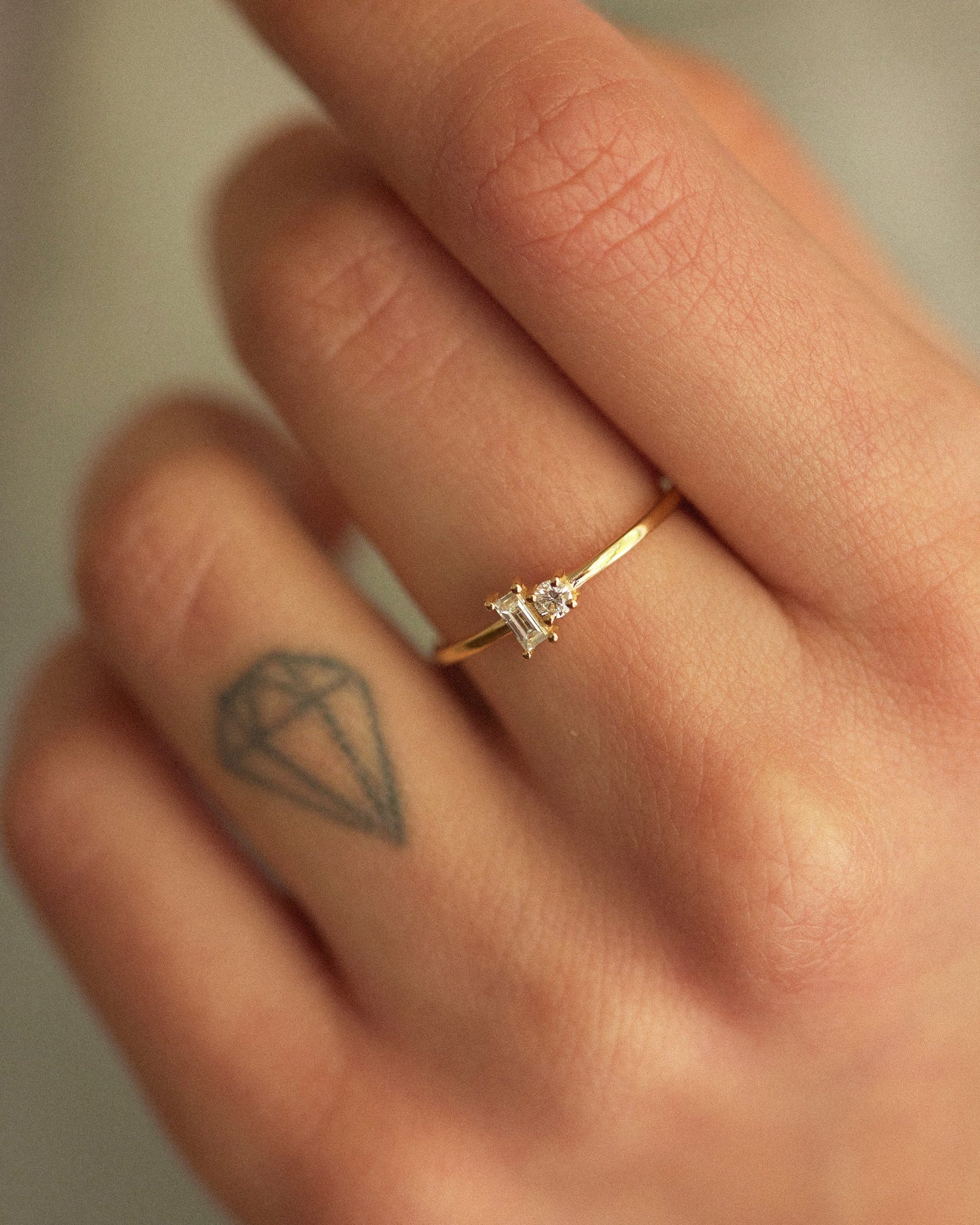 Baguette And Round Diamond Ring