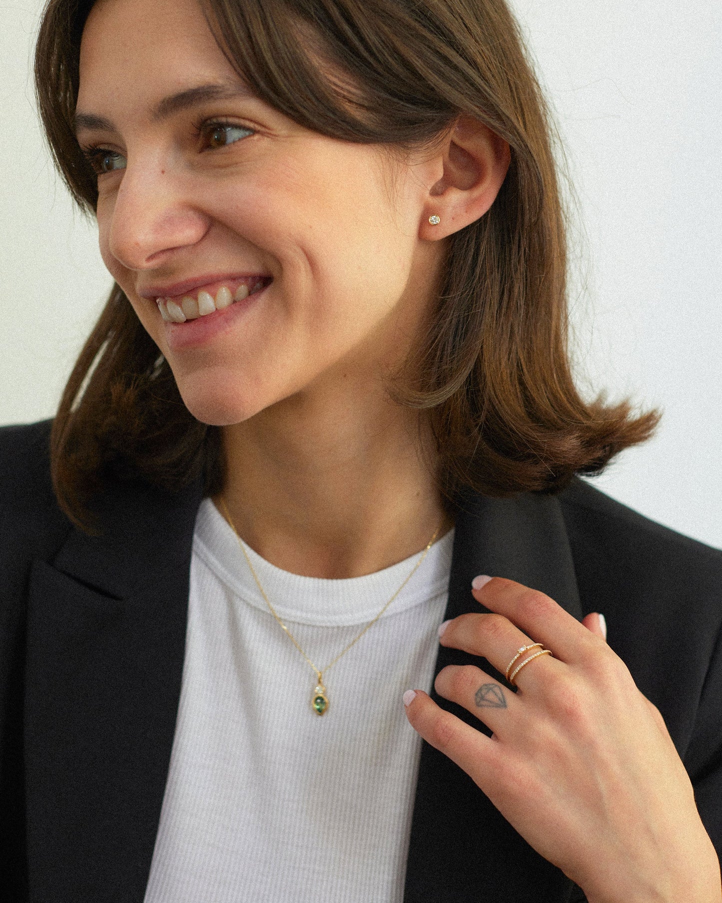 Bezel Set Diamond Studs