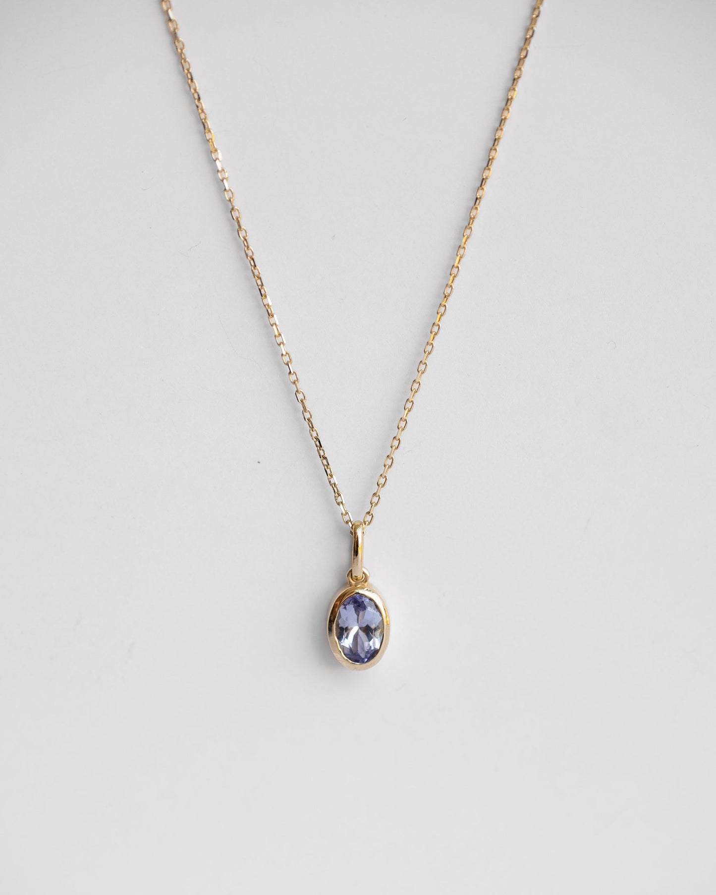 Oval Tanzanite Pendant Necklace
