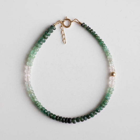 shaded emerald beads bracelet