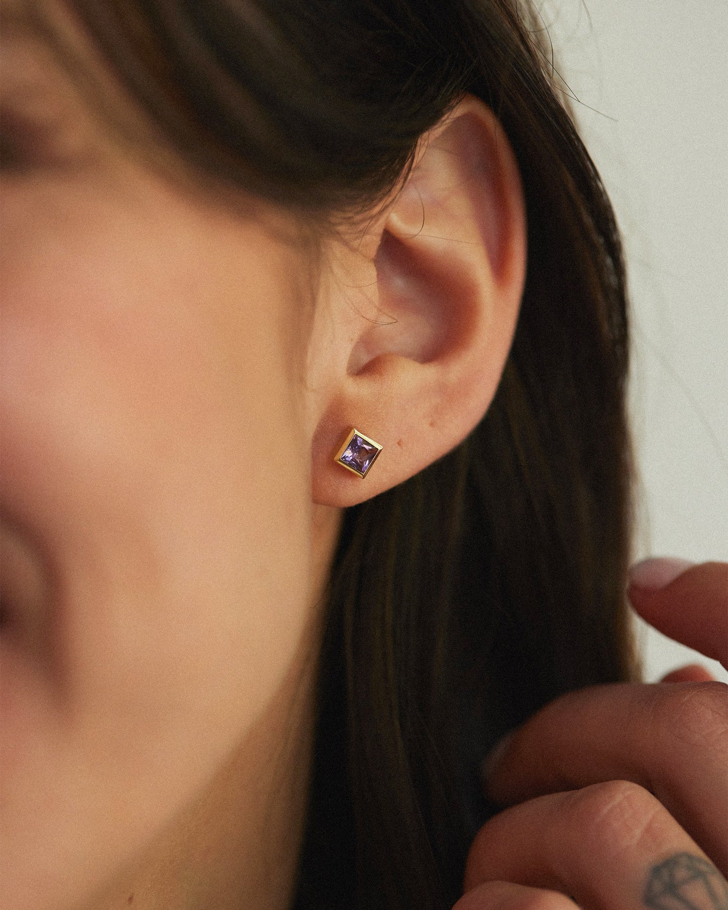 Amethyst Stud Earrings