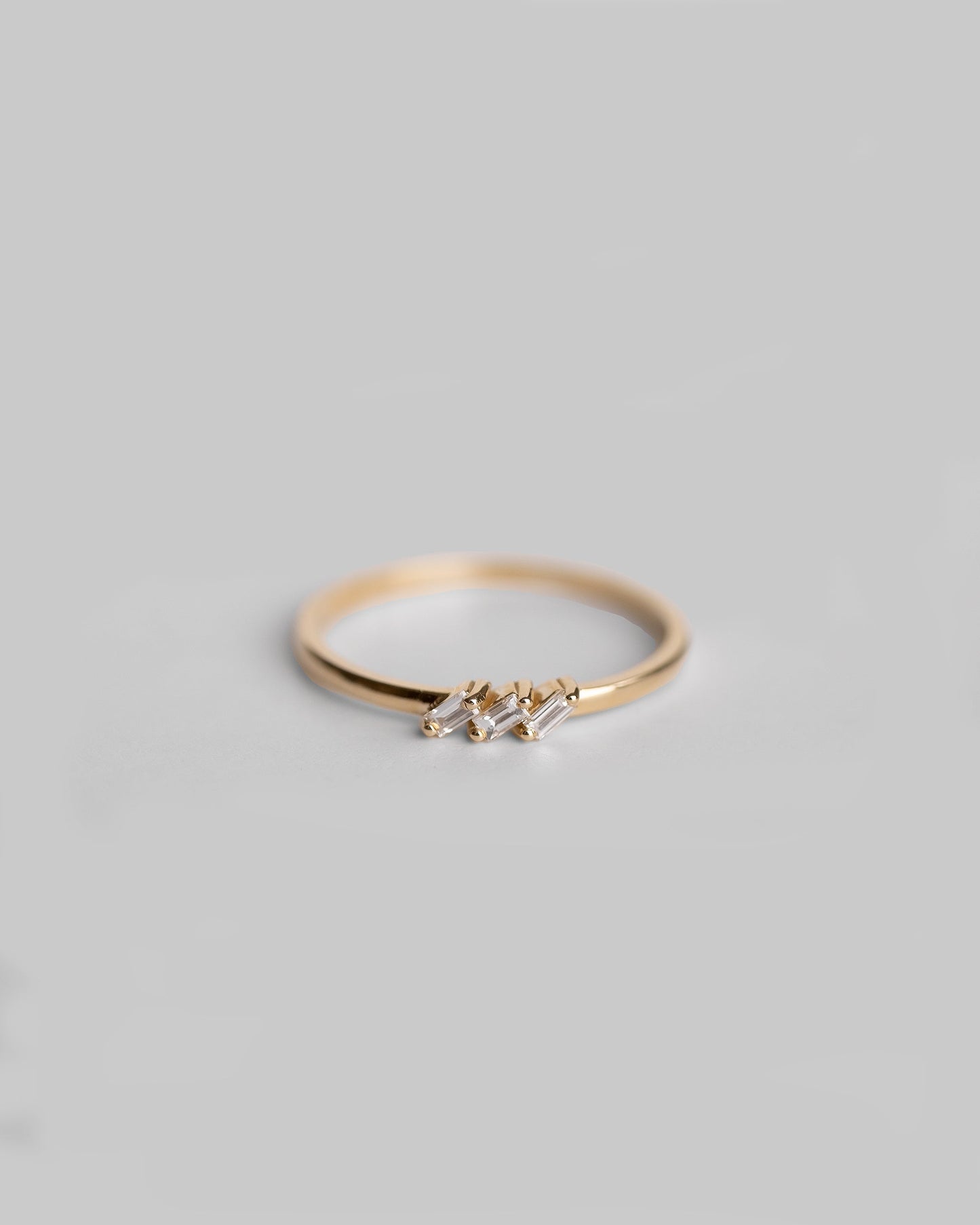 Three Baguette Diamonds Ring