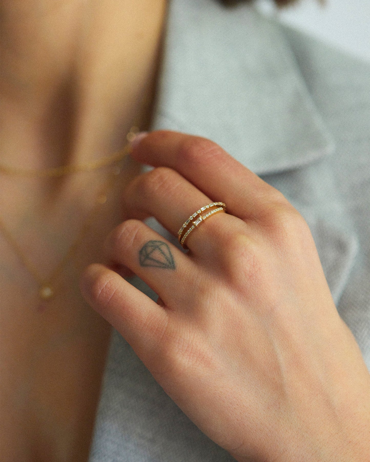 Baguette Diamond Solitaire Ring