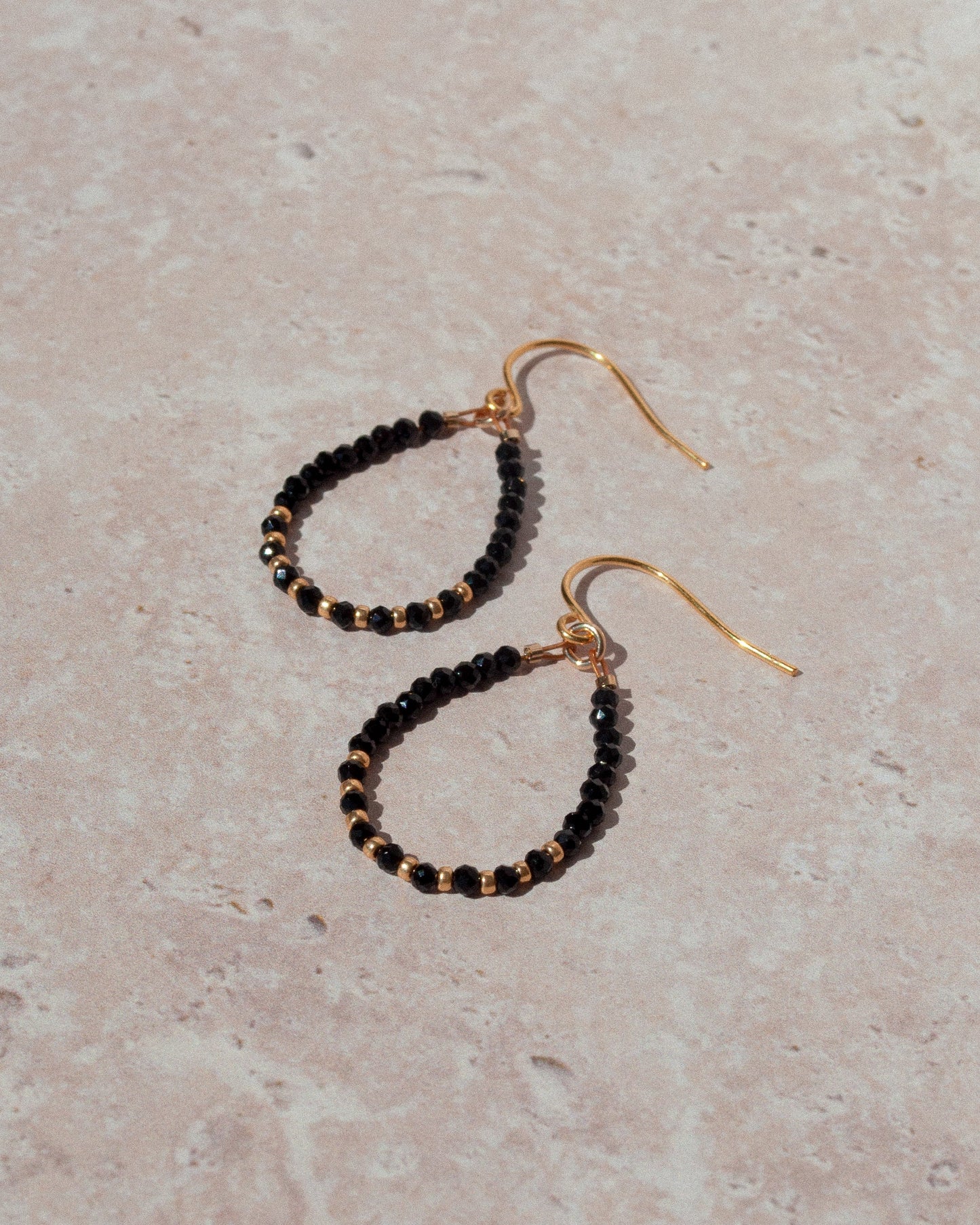 Black Spinel Earrings