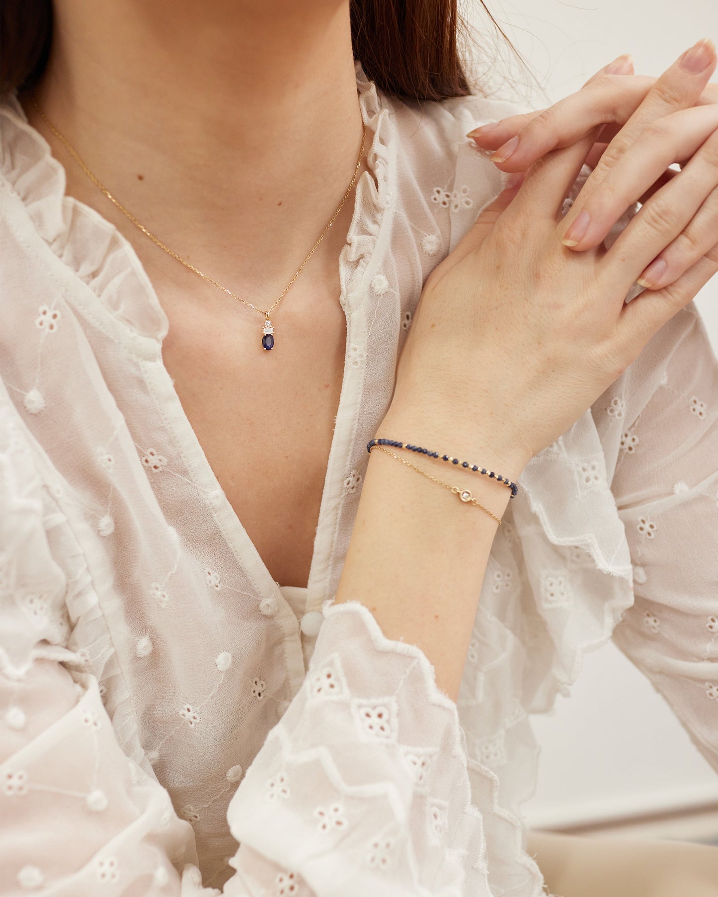 Sapphire And Diamonds Necklace