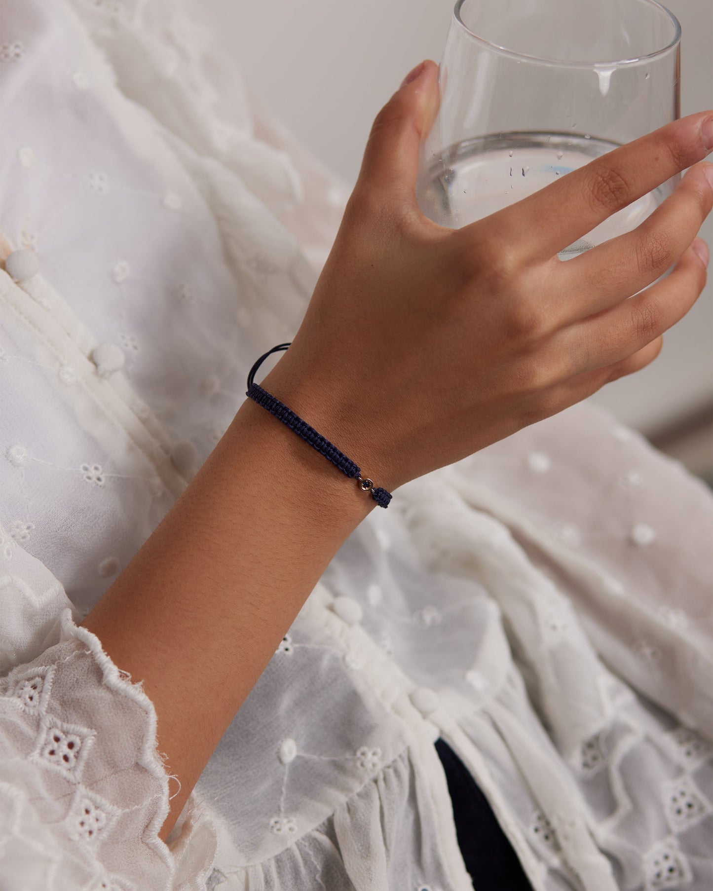 14K Solid Gold Sapphire Friendship Bracelet