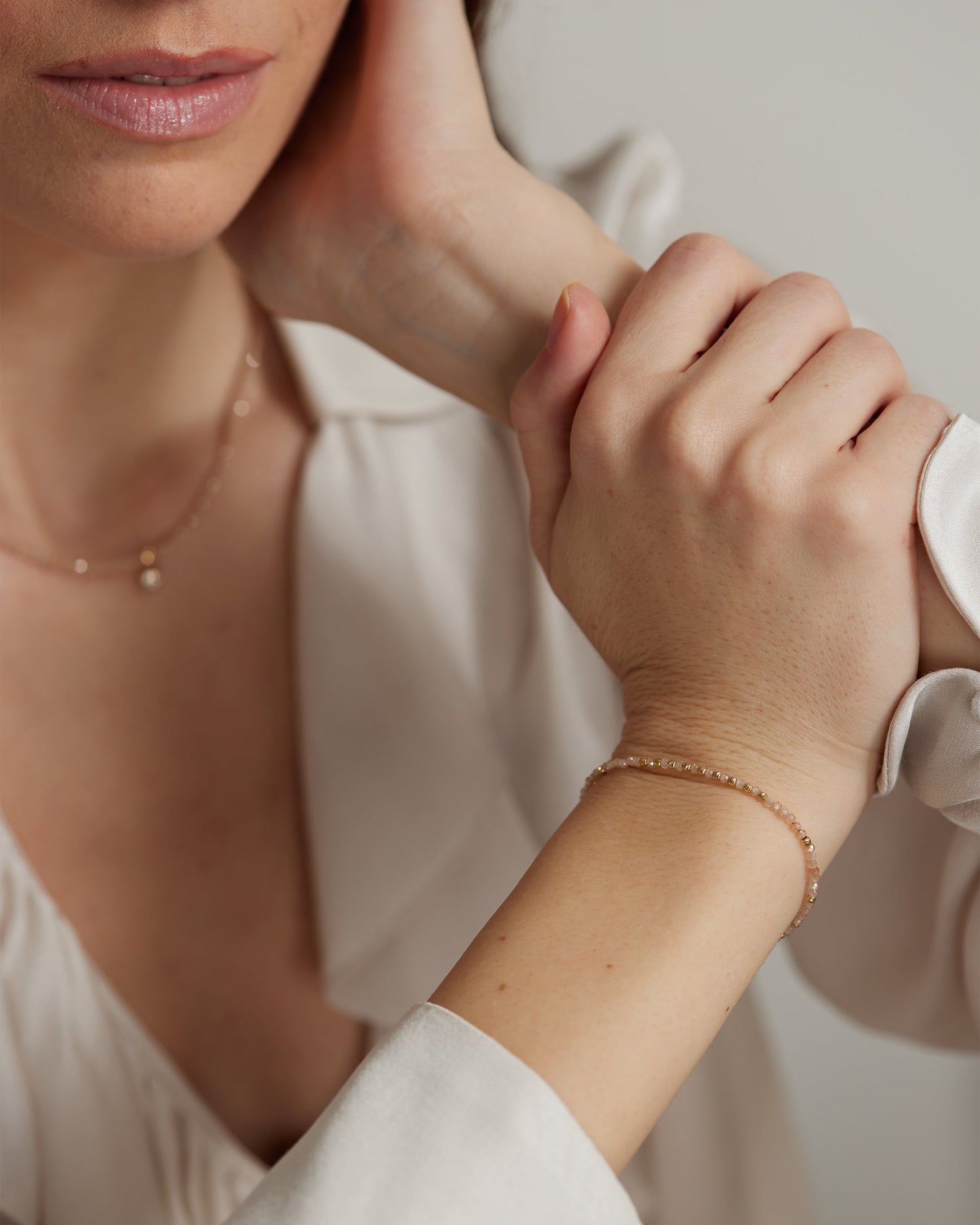 14K Solid Gold Zirconia Bracelet