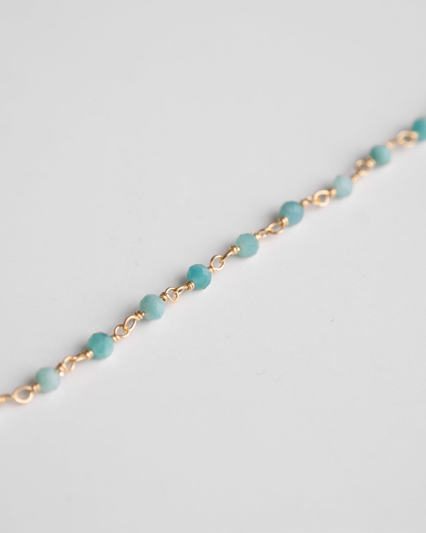 turquoise beaded chain anklet
