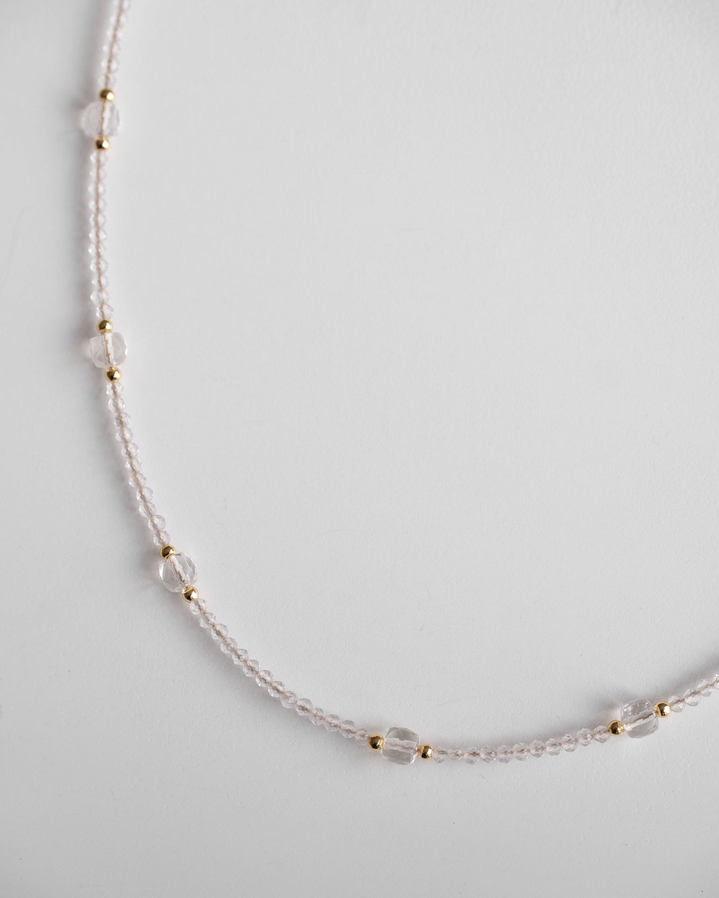 Gold Vermeil Clear Quartz Necklace
