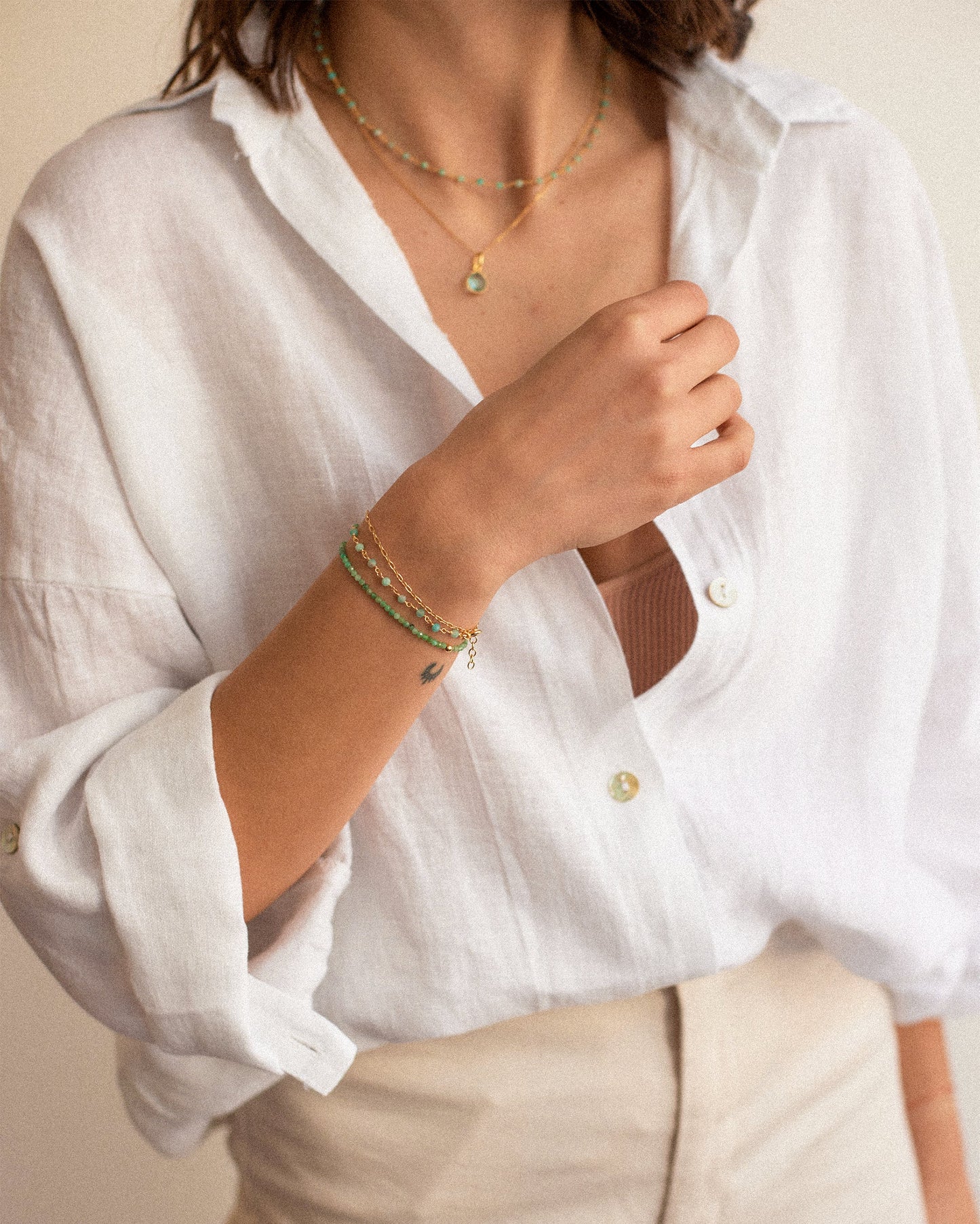 Amazonite Chain Bracelet