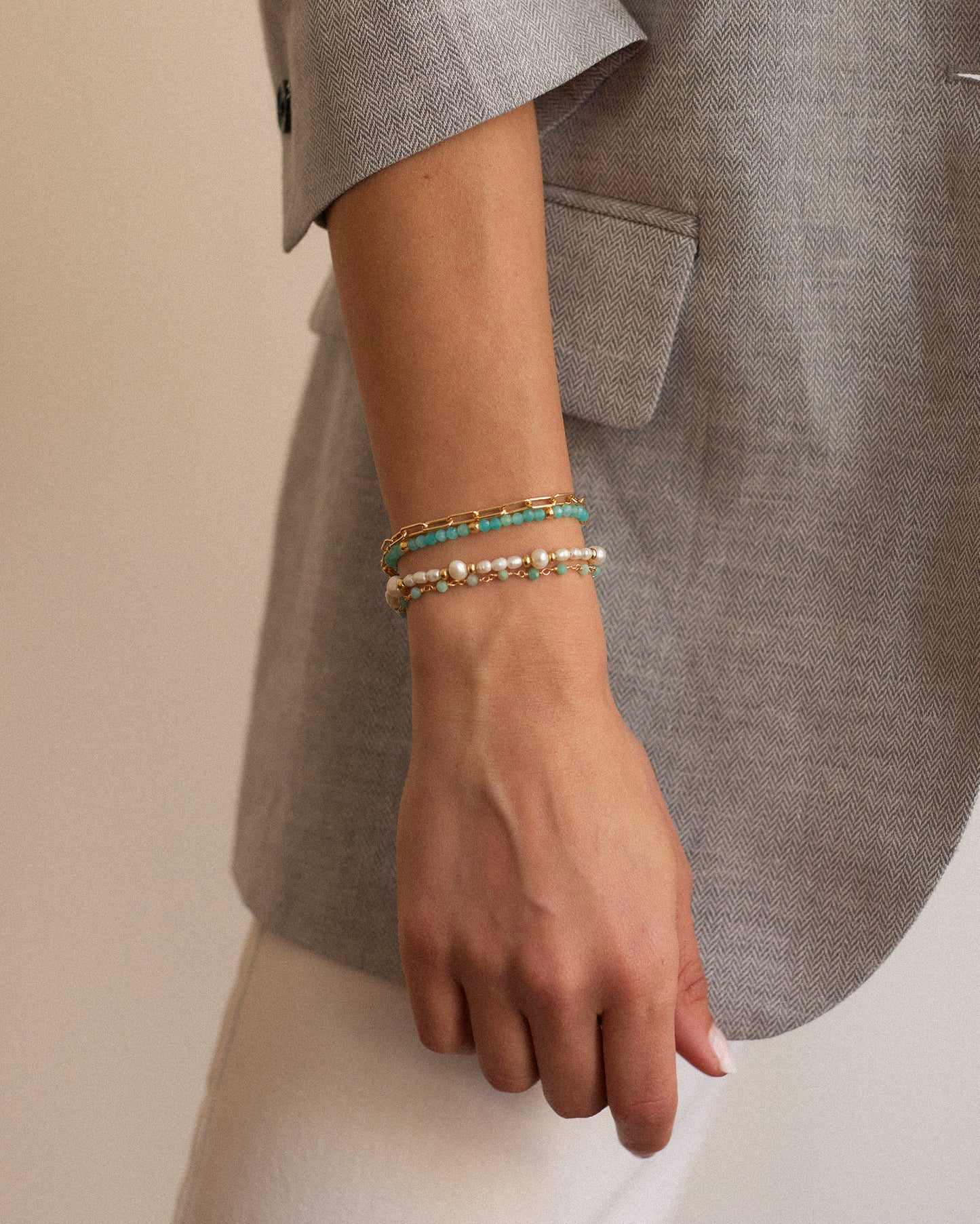 Amazonite Chain Bracelet