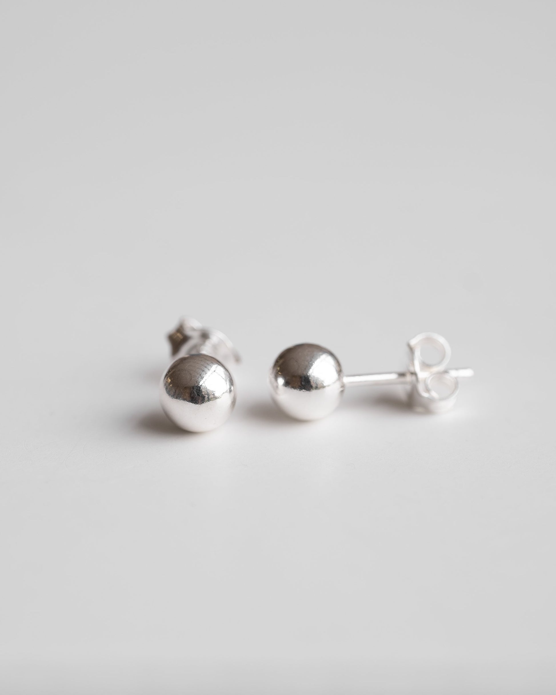 sterling silver bold ball stud earrings 