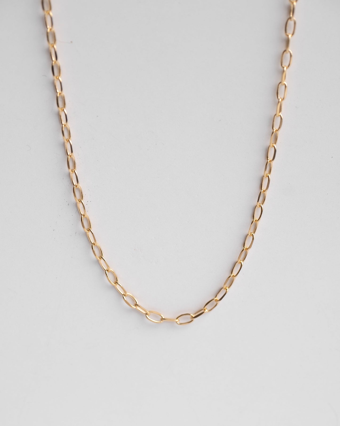 Tiny Paperclip Chain Necklace